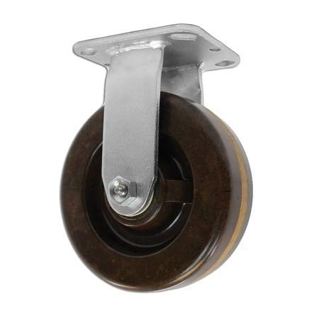 Casterhq 5"x2" HIGH Temperature PHENOLIC Wheel Rigid Caster, 750 lbs Capac HD-HTP52RC